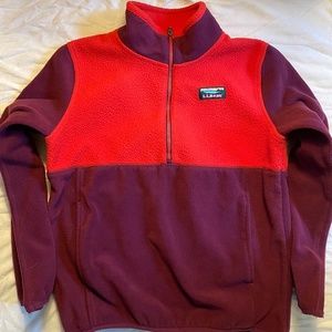 LL Beans Kids Half Zip Fleece - size M 10-12 unisex